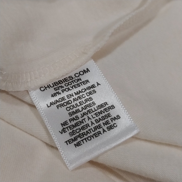 Chubbies Lost In Paradise Vacation T-shirt Mens L White Graphic Logo Shirt - Picture 4 of 7